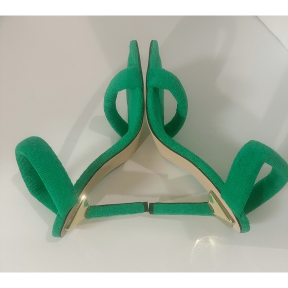 GOOD AMERICAN 🔺JUST REDUCED🔺KELLY GREEN TERRY CLOTH SANDAL 8.5 M - Picture 4 of 14